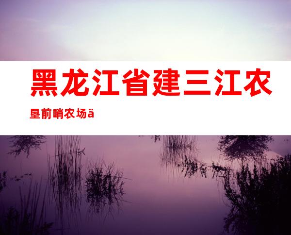 黑龙江省建三江农垦前哨农场供热管理站
